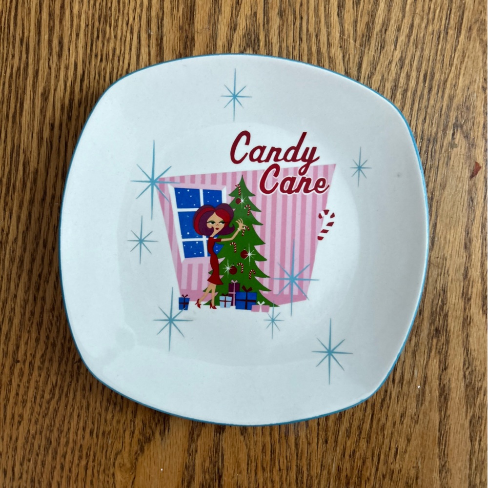 Sakura Christmas Cuties Candy Cane plate MCM vibe